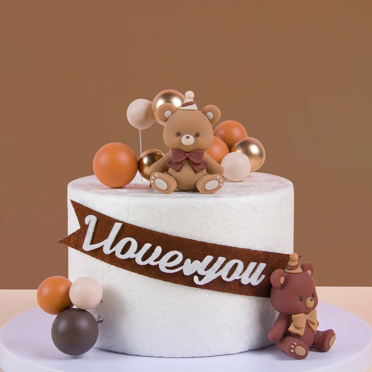 Teddy bear with birthday cake