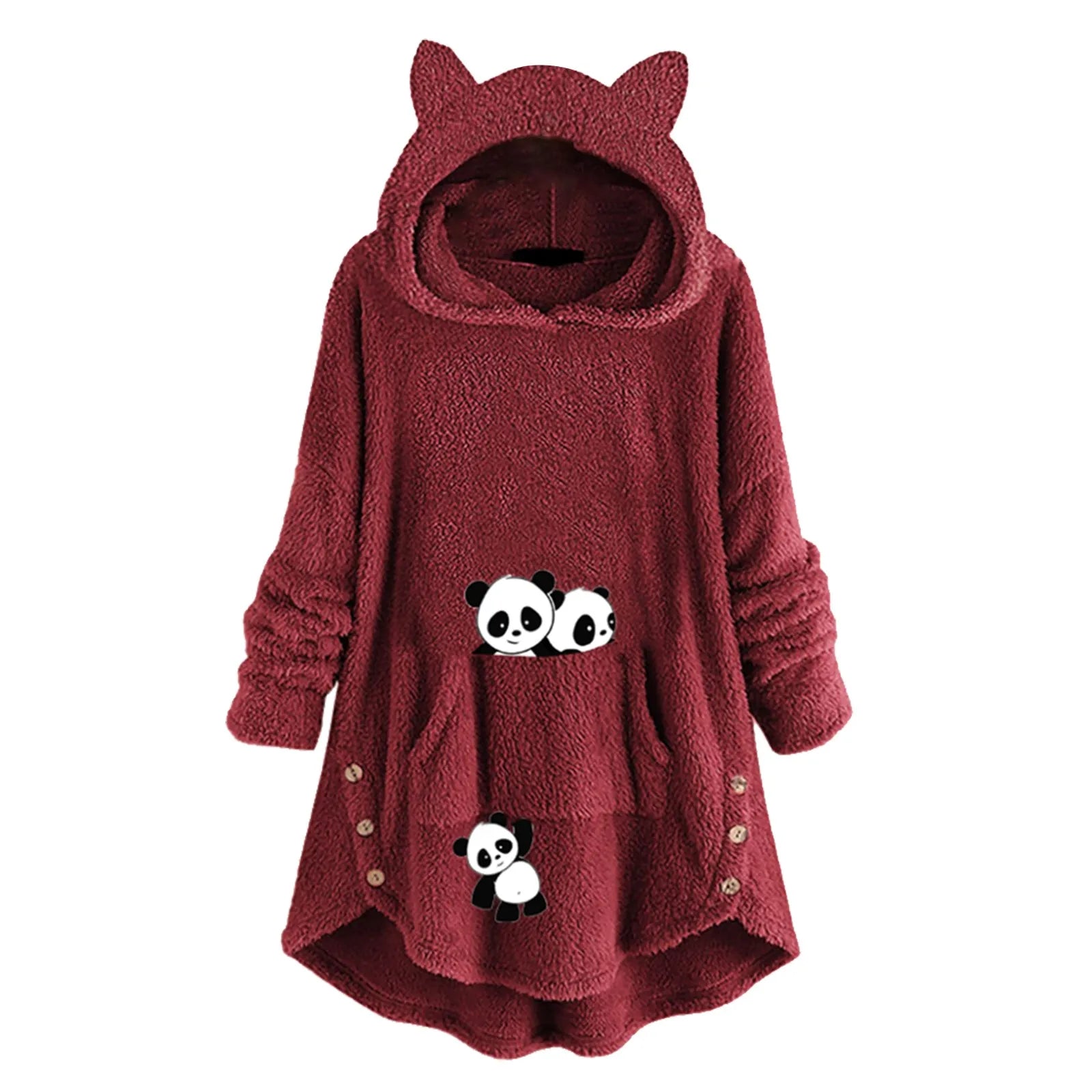 Fleece teddy hoodie