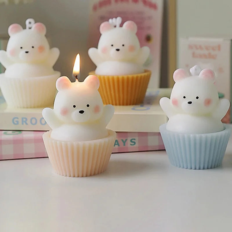 Candle teddy bear