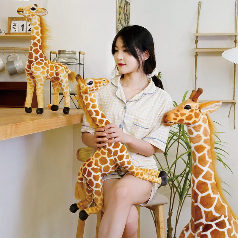 Large giraffe plush toy