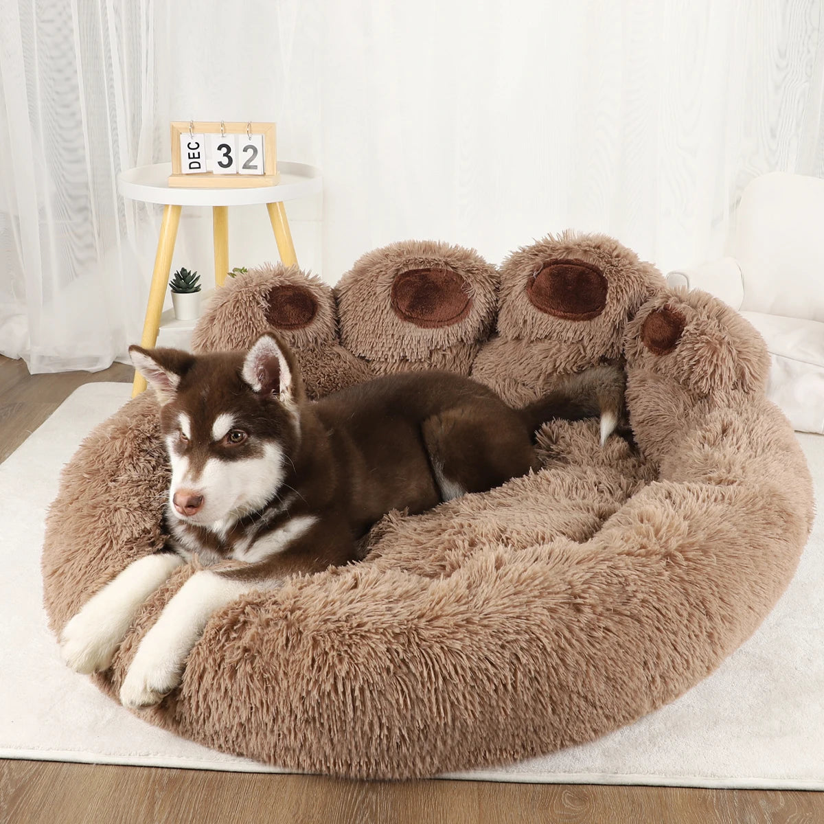 Plush dog beds