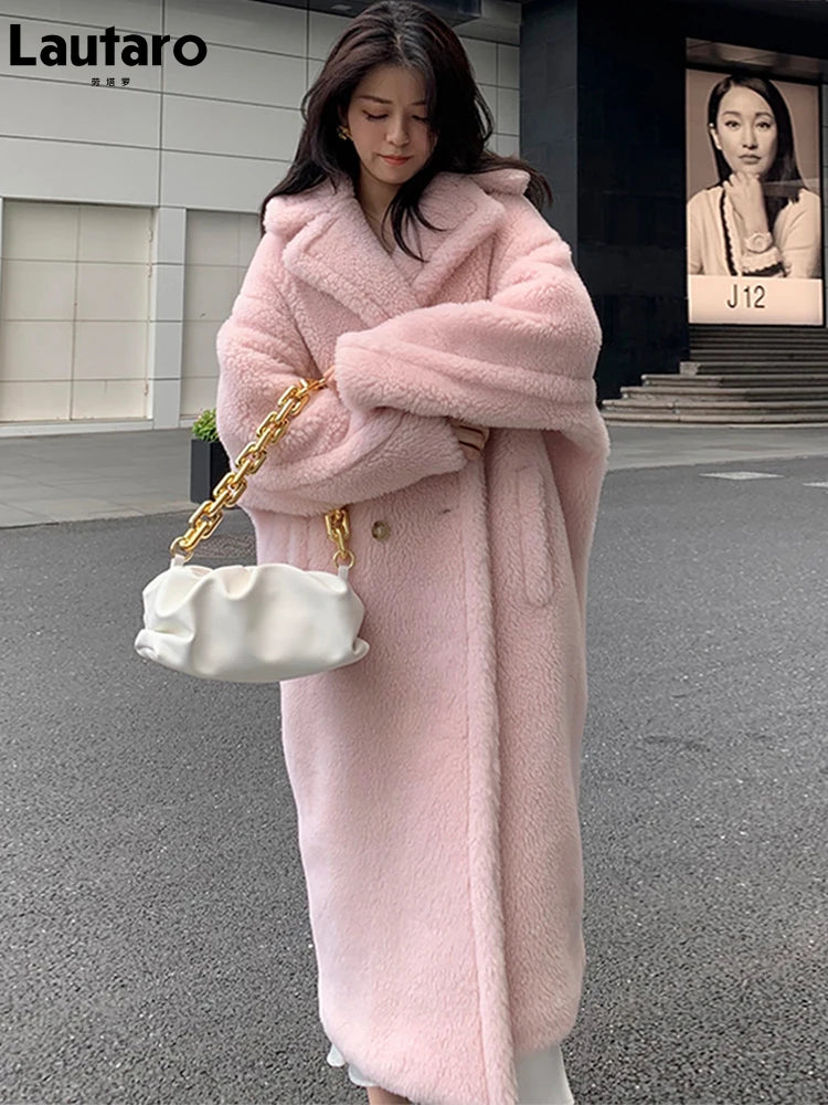 Pink teddy coats