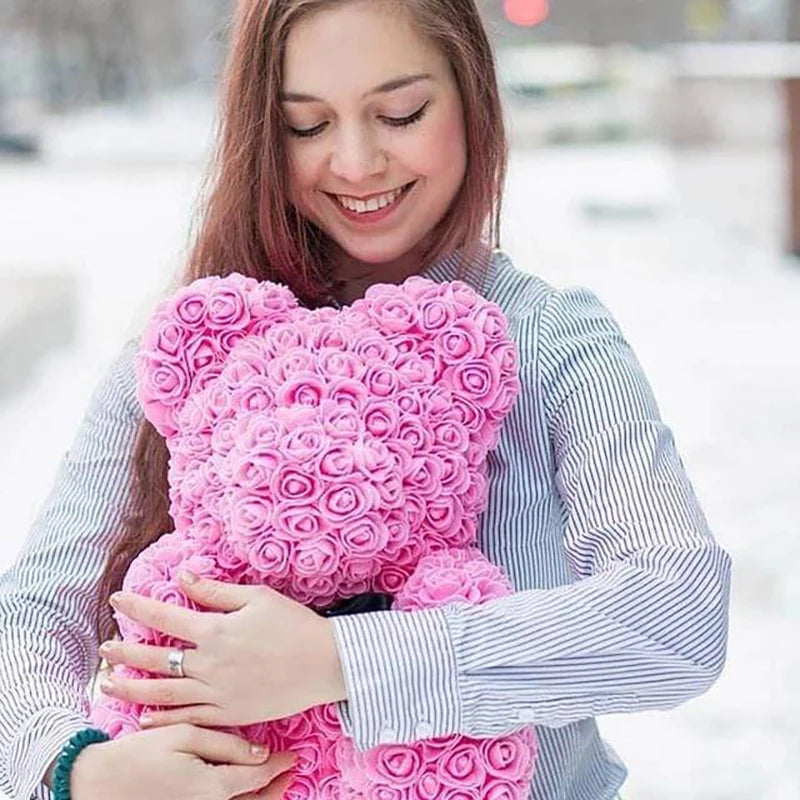 Teddy and flowers