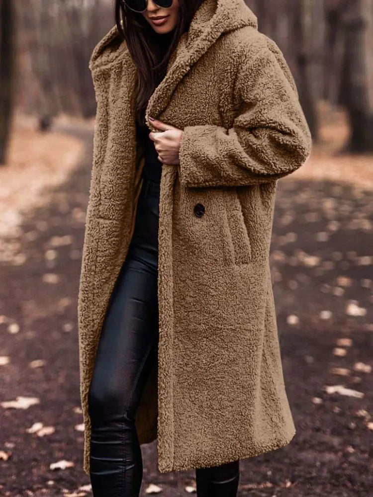 Long teddy bear coat