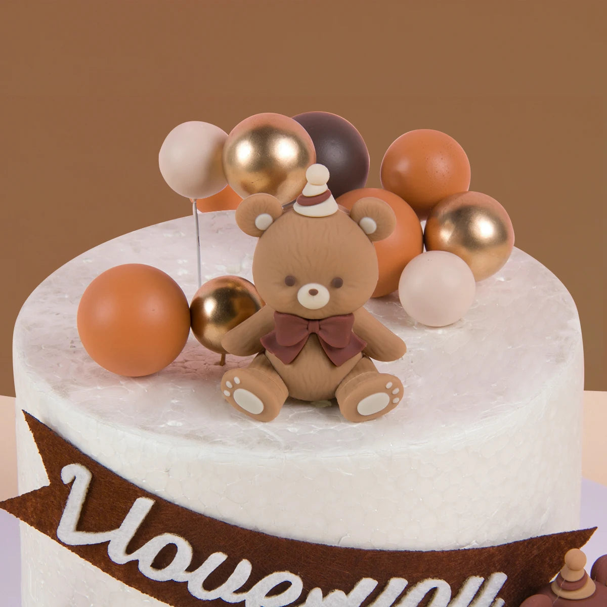 Teddy bear with birthday cake