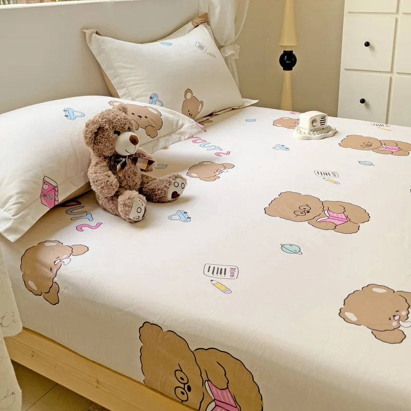 Teddy bear bed sheet