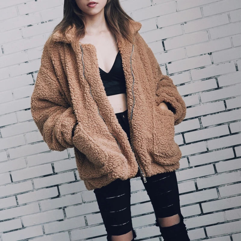 Khaki teddy jacket