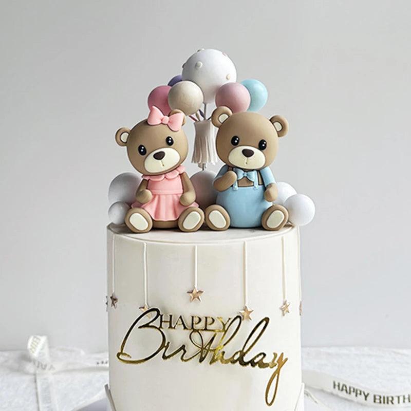 Teddy bear cake topper