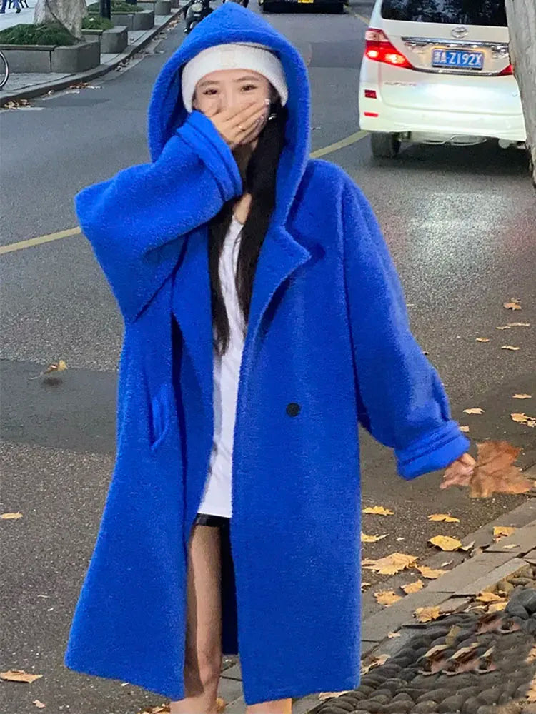 Blue teddy coats