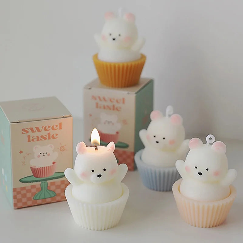 Candle teddy bear