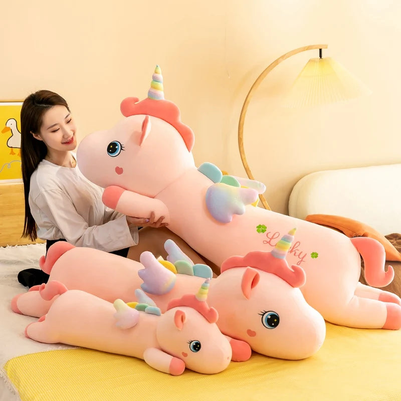 Giant unicorn teddy bear