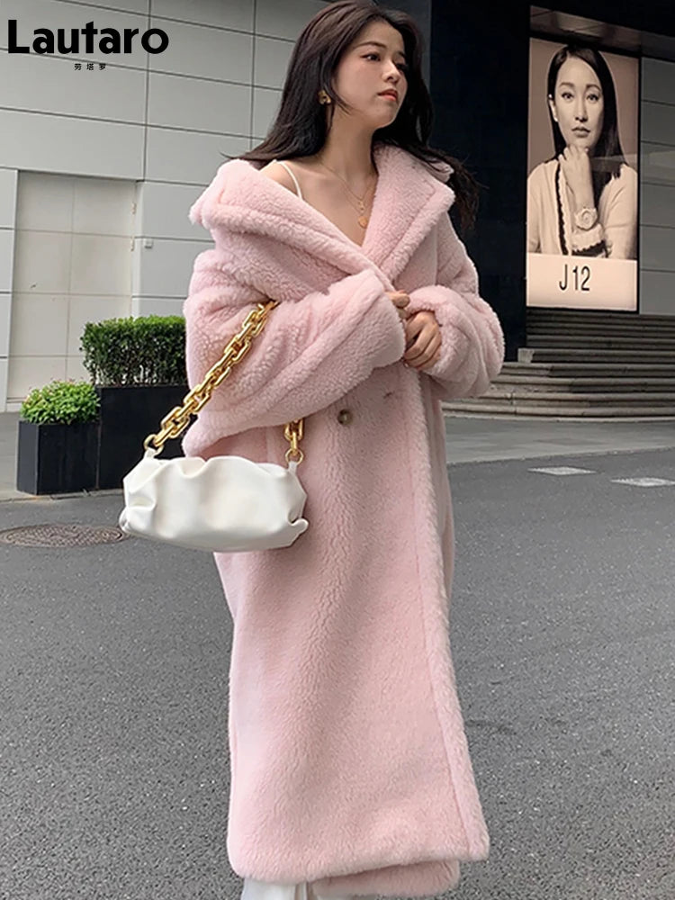 Pink teddy coats