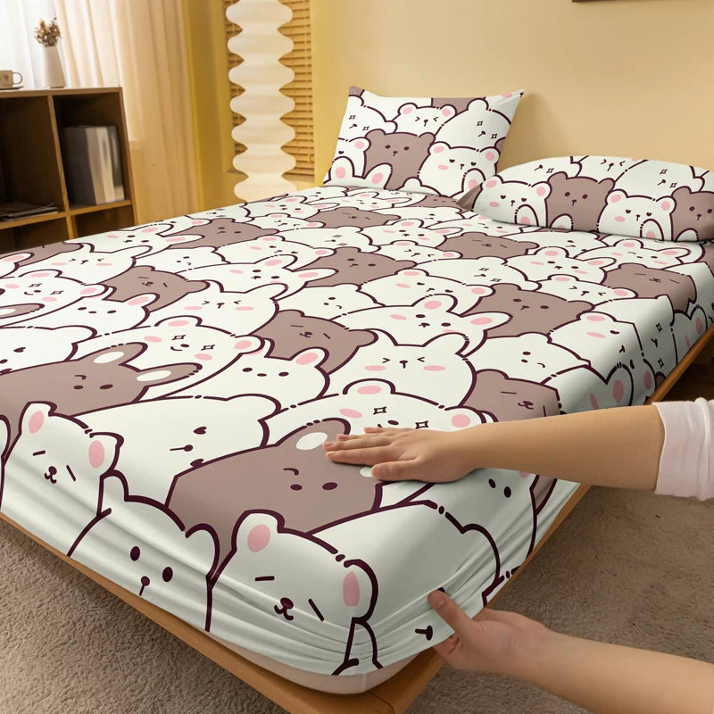 Silent night teddy bear bedding