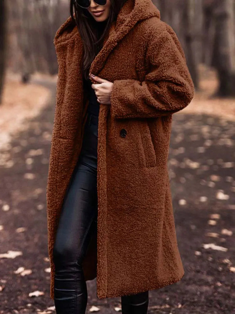 Long teddy bear coat