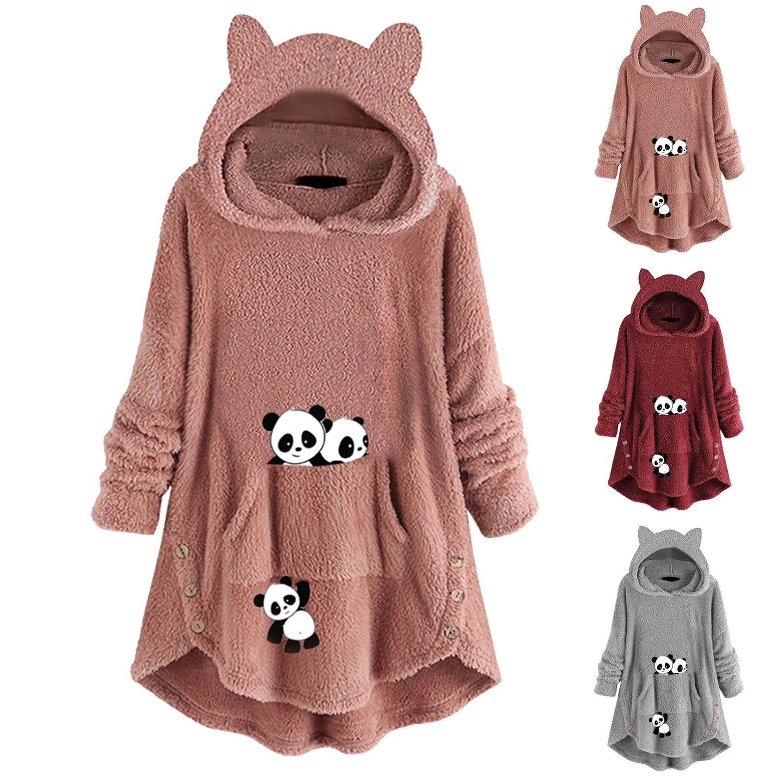 Fleece teddy hoodie