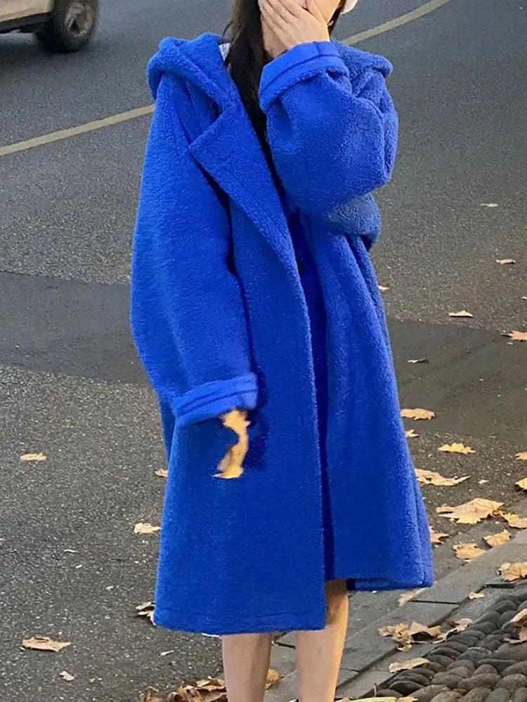 Blue teddy coats